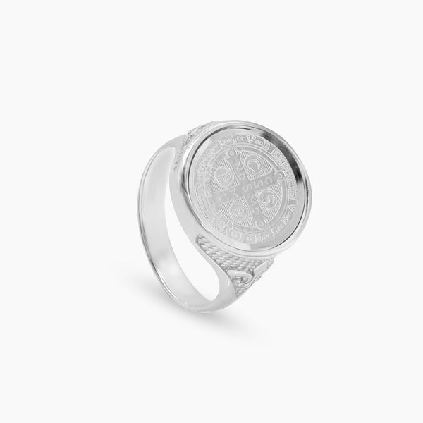 5.7" SAINT BENEDICT RING IN (SAUDI) 18K WHITE GOLD