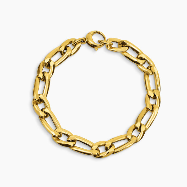 OVAL CABLE LINK CHAIN BRACELET IN (SAUDI) 18K YELLOW GOLD