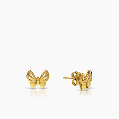 BUTTERFLY LADIES STUD EARRINGS IN (SAUDI) 18K YELLOW GOLD