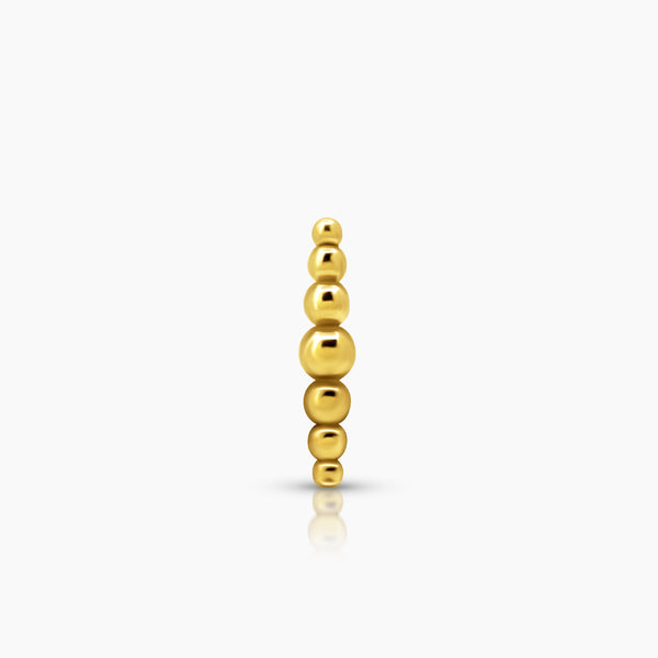 BEADED DROP LADIES STUD EARRINGS IN (SAUDI) 18K YELLOW GOLD