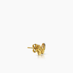 BUTTERFLY LADIES STUD EARRINGS IN (SAUDI) 18K YELLOW GOLD
