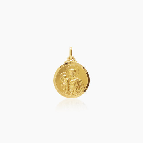 MOUNT CARMEL MEDAL (18 MM) IN (ITALIAN) 14K YELLOW GOLD