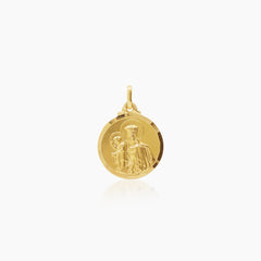 MOUNT CARMEL MEDAL (18 MM) IN (ITALIAN) 14K YELLOW GOLD