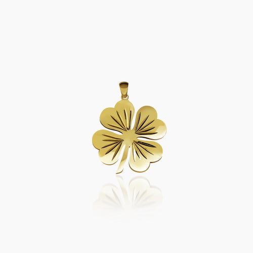 FOUR-LEAF CLOVER PENDANT IN (SAUDI) 18K YELLOW GOLD