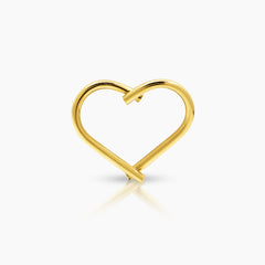 HEART LADIES STUD EARRINGS IN (SAUDI) 18K YELLOW GOLD