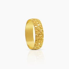 6.5 - TEXTURED WEDDING RING IN (SAUDI) 18K YELLOW GOLD
