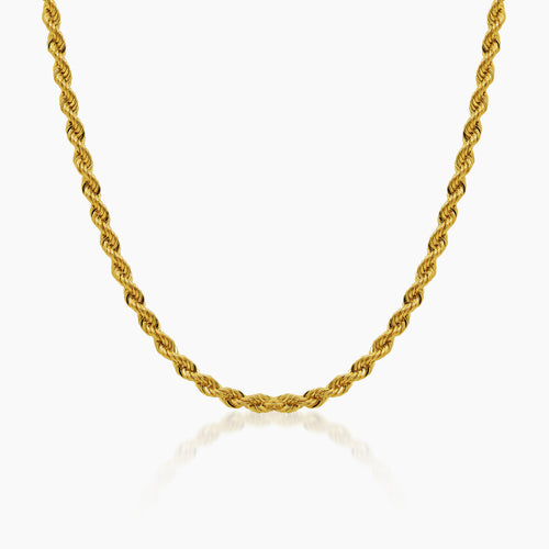 ROPE CHAIN (20 INCHES) IN (SAUDI) 18K YELLOW GOLD (M.C.)