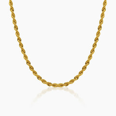 ROPE CHAIN (20 INCHES) IN (SAUDI) 18K YELLOW GOLD (M.C.)