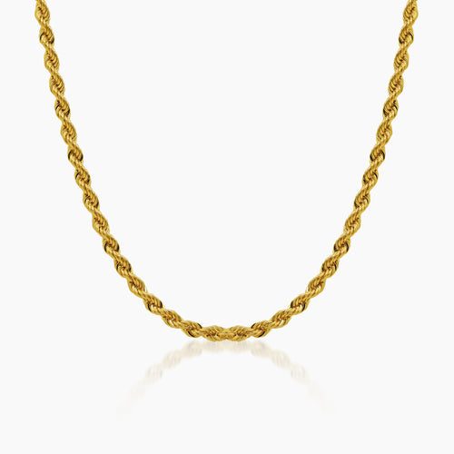ROPE CHAIN (20 INCHES) IN (SAUDI) 18K YELLOW GOLD (G.C.)