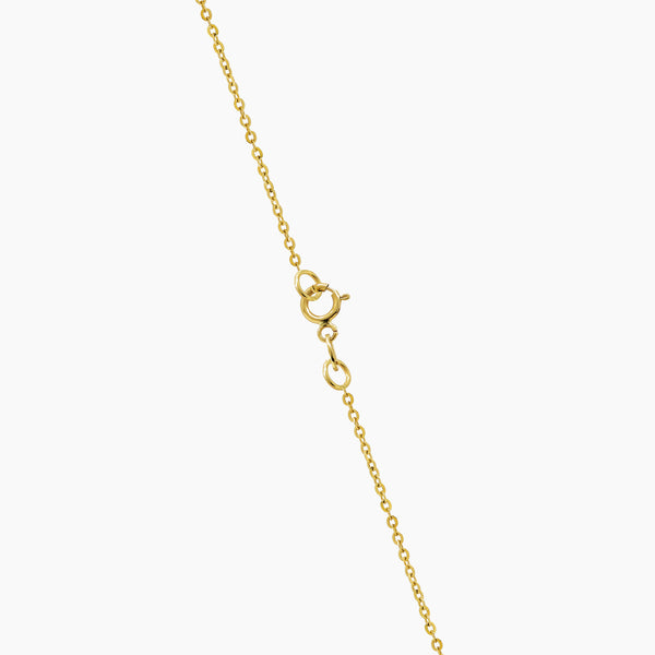 FLAT KEY LADIES NECKLACE AND PENDANT IN (ITALIAN) 14K YELLOW GOLD