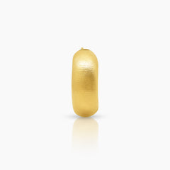 GOLD MESH LADIES HOOP EARRINGS IN (SAUDI) 18K YELLOW GOLD