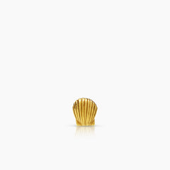 SEA SHELL LADIES STUD EARRINGS IN (SAUDI) 18K YELLOW GOLD
