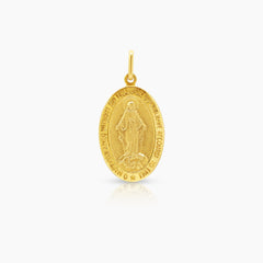 OUR LADY OF GUADALUPE PENDANT MEDAL (35 MM) IN (ITALIAN) 14K YELLOW GOLD