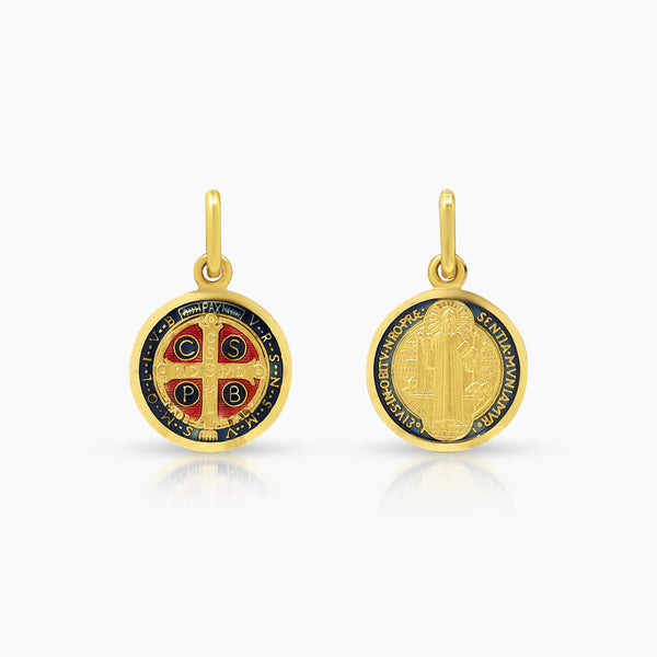SAINT BENEDICT MEDAL (13 MM) IN (ITALIAN) 18K YELLOW GOLD