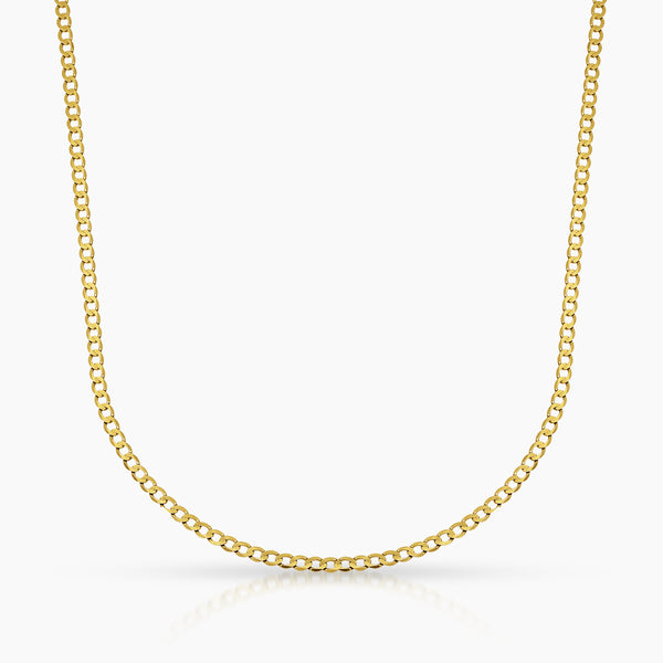 CURB LINK CHAIN IN (SAUDI) 18K YELLOW GOLD