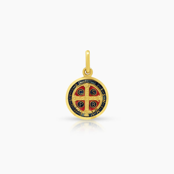 SAINT BENEDICT MEDAL (13 MM) IN (ITALIAN) 18K YELLOW GOLD