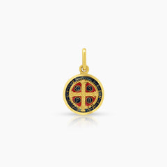 SAINT BENEDICT MEDAL (13 MM) IN (ITALIAN) 18K YELLOW GOLD