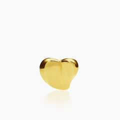 FULL MELTED HEART LADIES STUD EARRINGS IN (SAUDI) 18K YELLOW GOLD