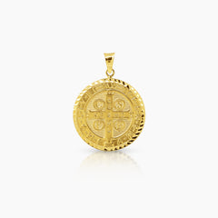 SAINT BENEDICT MEDAL (24 MM) IN (ITALIAN) 18K YELLOW