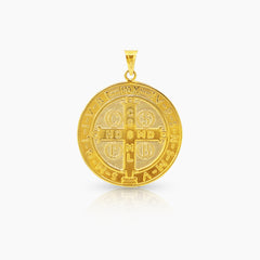 SAINT BENEDICT MEDAL (35 MM) IN 18K YELLOW GOLD