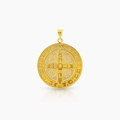 SAINT BENEDICT MEDAL (28 MM) IN 18K YELLOW GOLD