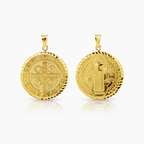 SAINT BENEDICT MEDAL (24 MM) IN (ITALIAN) 18K YELLOW