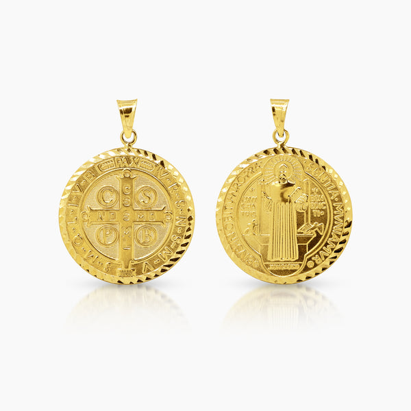 SAINT BENEDICT MEDAL (24 MM) IN (ITALIAN) 18K YELLOW