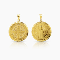 SAINT BENEDICT MEDAL (24 MM) IN (ITALIAN) 18K YELLOW