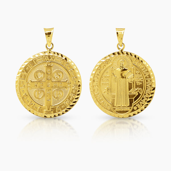 SAINT BENEDICT MEDAL (24 MM) IN (ITALIAN) 18K YELLOW