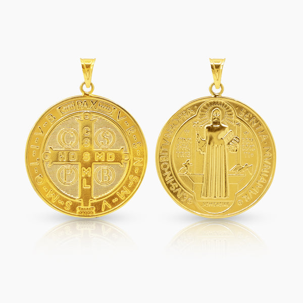 SAINT BENEDICT MEDAL (35 MM) IN (ITALIAN) 18K YELLOW GOLD
