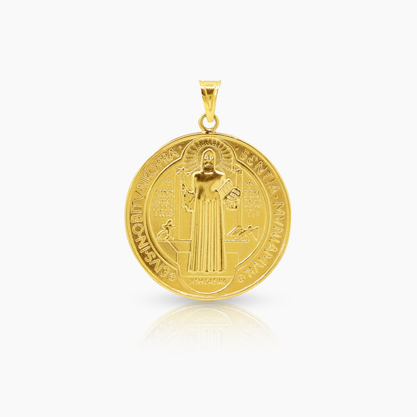 SAINT BENEDICT MEDAL (35 MM) IN (ITALIAN) 18K YELLOW GOLD