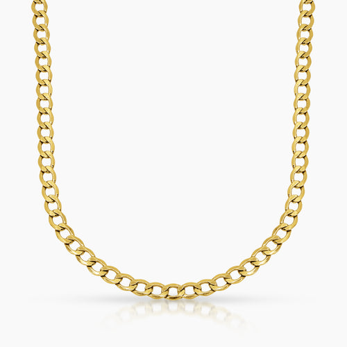 CURB LINK CHAIN IN (SAUDI) 18K YELLOW GOLD