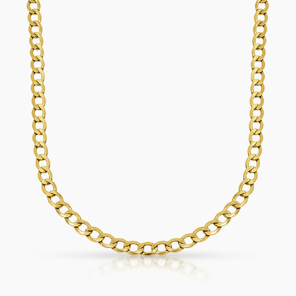 CURB LINK CHAIN IN (SAUDI) 18K YELLOW GOLD