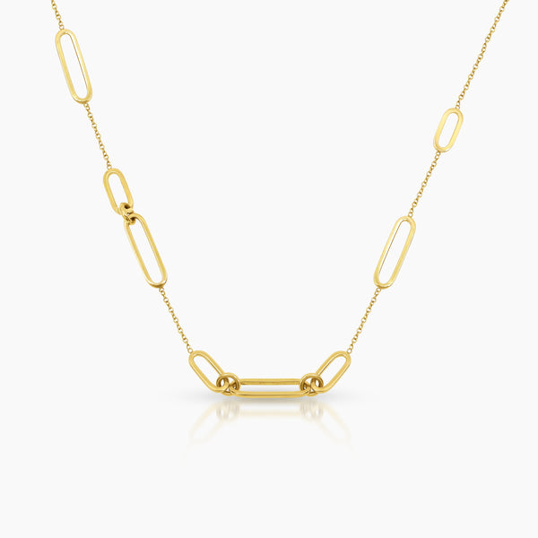 CHAIN LADIES NECKLACE AND PENDANT IN (SAUDI) 18K YELLOW GOLD