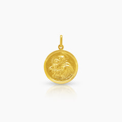 SAINT ANTHONY DE PADUA MEDAL (18 MM) IN 18K YELLOW GOLD