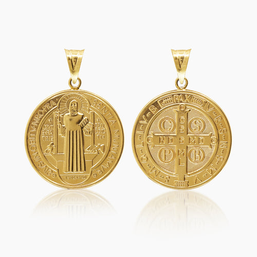 SAINT BENEDICT MEDAL (24 MM) IN (ITALIAN) 18K YELLOW GOLD