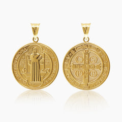 SAINT BENEDICT MEDAL (24 MM) IN (ITALIAN) 18K YELLOW GOLD