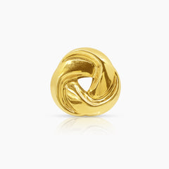 SPIRAL KNOT LADIES STUD EARRINGS IN (SAUDI) 18K YELLOW GOLD