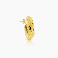 SPIRAL KNOT LADIES STUD EARRINGS IN (SAUDI) 18K YELLOW GOLD
