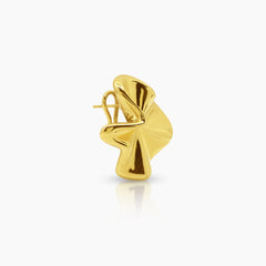 PETALS LADIES HOOP EARRINGS IN (ITALIAN) 18K YELLOW GOLD
