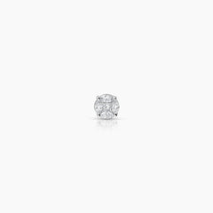 ROUND CUT DIAMOND LADIES STUD EARRINGS WITH 2=0.40 / 8=0.84 / 2.50 / 2.80 CARAT DIAMONDS IN 18K WHITE GOLD