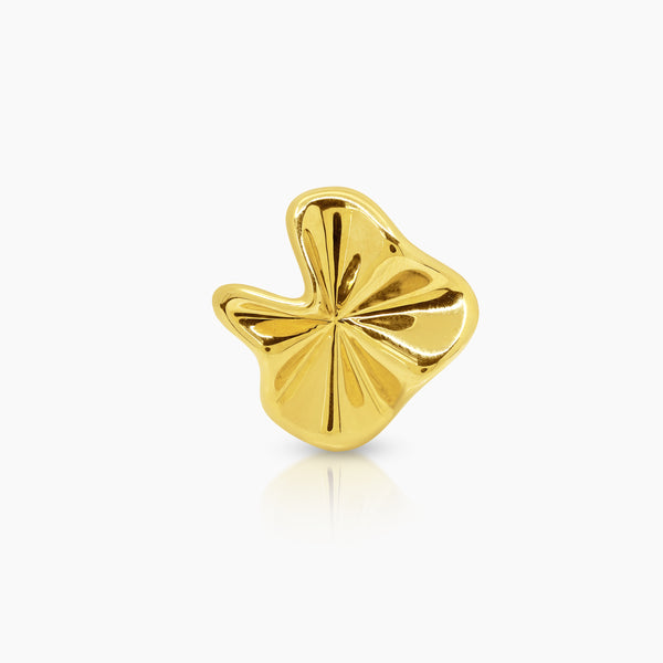 PETALS LADIES HOOP EARRINGS IN (ITALIAN) 18K YELLOW GOLD