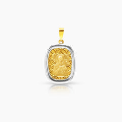 TWO TONE MOTHER OF PERPETUAL HELP MEDAL (18 MM) IN 18K YELLOW GOLD