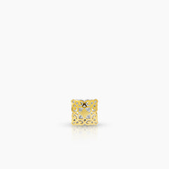 TWO TONE CLOVER LADIES STUD EARRINGS IN (ITALIAN) 18K YELLOW AND WHITE GOLD