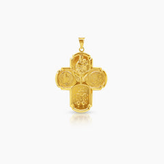 4 WAY MIRIAM CROSS MEDAL (34 MM) IN (SPANISH) 18K YELLOW GOLD