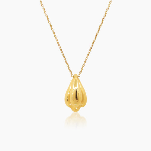 TEARDROP LADIES NECKLACE AND PENDANT (SAUDI) 18K YELLOW GOLD