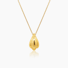 TEARDROP LADIES NECKLACE AND PENDANT (SAUDI) 18K YELLOW GOLD