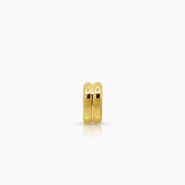 C-HOOPS LADIES STUD EARRINGS IN (ITALIAN) 18K YELLOW GOLD