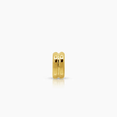 C-HOOPS LADIES STUD EARRINGS IN (ITALIAN) 18K YELLOW GOLD