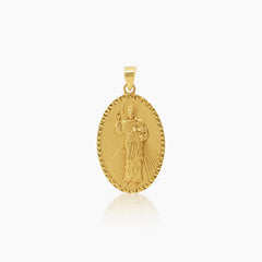 DIVINE MERCY OVAL PENDANT ±24 mm (H) X ±16 mm (L) IN (ITALIAN) 18K YELLOW GOLD